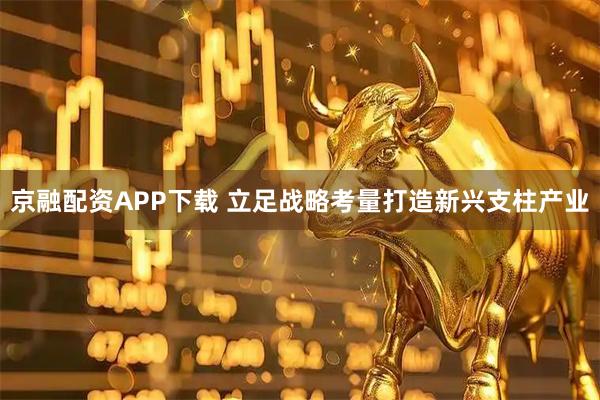 京融配资APP下载 立足战略考量打造新兴支柱产业